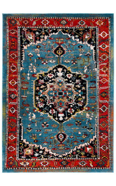 Vintage Hamadan Vth266M Blue - Red Area Rug