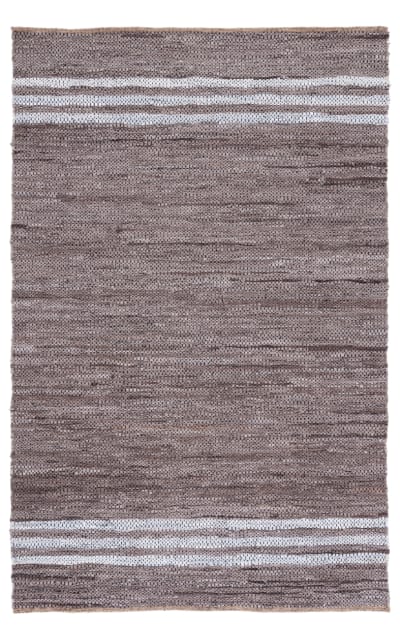 Vintage Leather VTL400G Silver - Ivory Area Rug