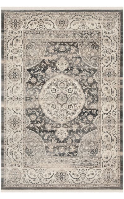 Vintage Persian Vtp457H Dark Grey - Ivory Area Rug