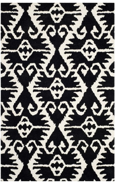 Wyndham Wyd323D Black - Ivory Area Rug