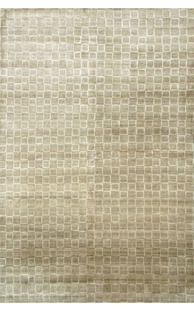 80 Knot Premium Tibetan Cubes Platinum Area Rug