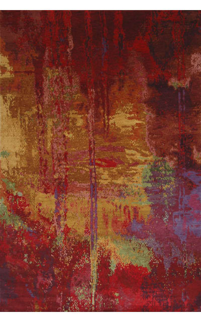 Tibet Rug Company 100 Knot Premium Tibetan Dharma Red Area Rug