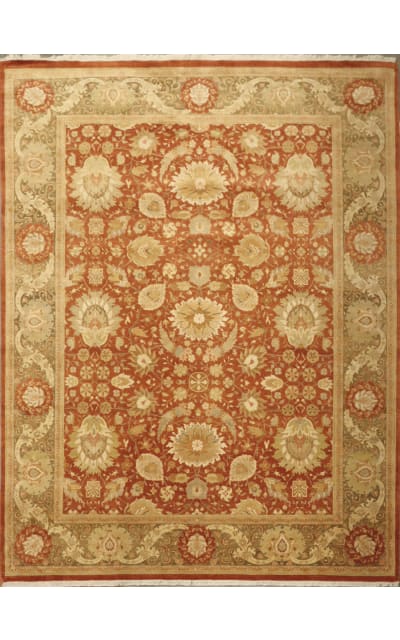 J Aziz 1618 Antiqued V-1666 Brown Area Rug