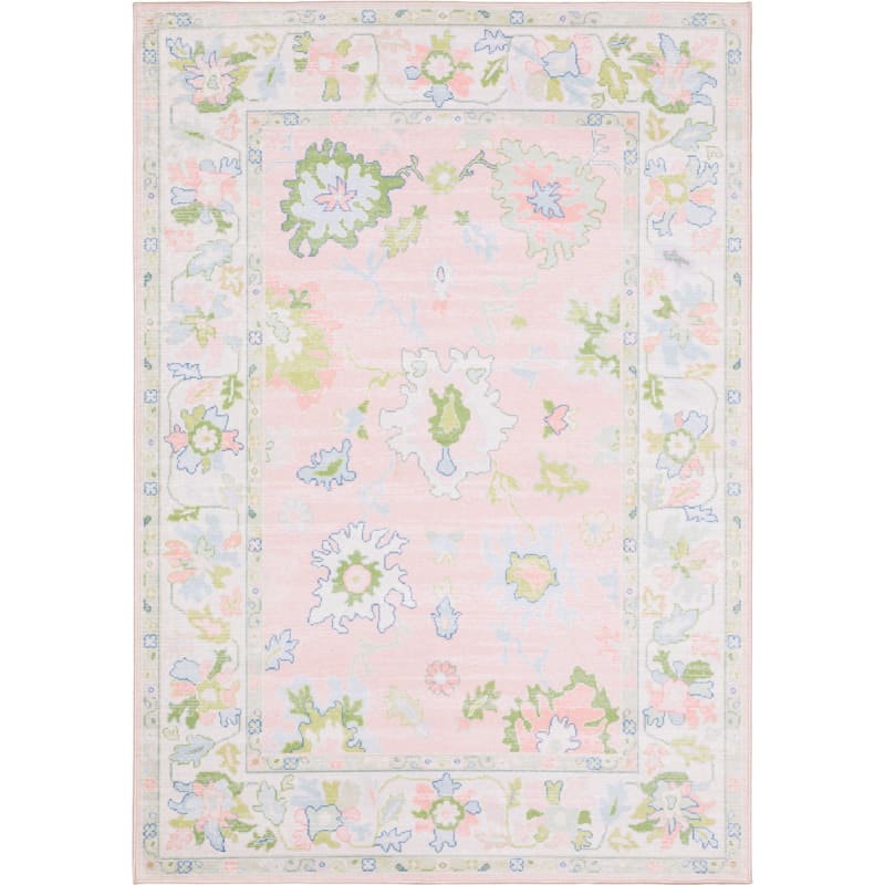 Addison Add04 Pink - Green | Rug Studio