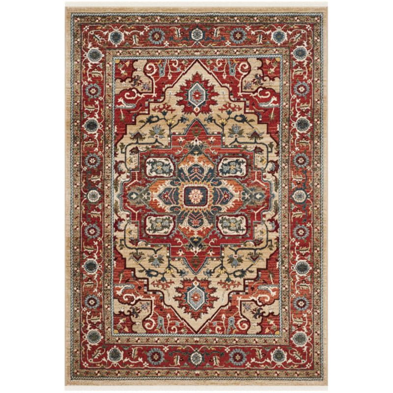 Quentin LRL1298C Red - Beige | Rug Studio