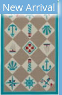 Capel Anthony Baratta Nautical Grid 2338 Beige Area Rug