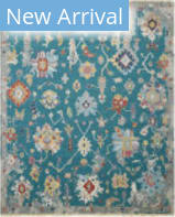 Famous Maker Soumak Crown 1001182 Teal - Multi Area Rug