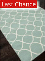 Rugstudio Sample Sale 81838R Light Turquoise / White Area Rug