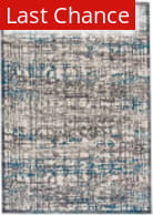 Rugstudio Sample Sale 184627R Gray - Turquoise Area Rug