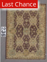 J. Aziz Peshawar Wool-Sil Brown-Beige 87058 Area Rug