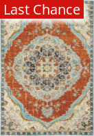 Rugstudio Sample Sale 205715R Orange - Blue Area Rug