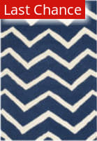 Rugstudio Sample Sale 126692 Navy - Ivory Area Rug