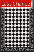 Rugstudio Sample Sale 49993R Black - Ivory Area Rug