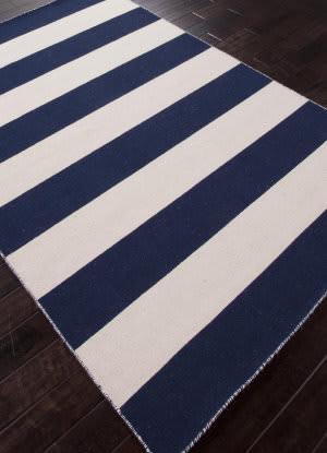 Cotton Navy & White Striped Rug 27.5 x 43 (Oversized 2'x3') – Nanta