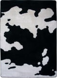 American Dakota Motor Head Cowhide Black Area Rug