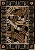 American Dakota New Echota Hand Coiled Black Area Rug