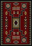 American Dakota Voices Old Crow Red Area Rug