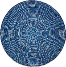 Cobalt Blue Round Area Rug at Rug Studio