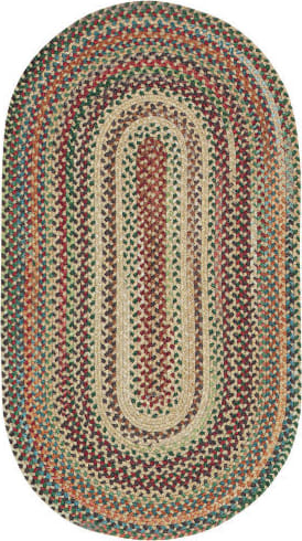 Safavieh Braided Collection BRD313A Hand Woven Brown and Multi Oval Area Rug,  5 feet by 8 feet Oval (5' x 8' Oval) : : Home