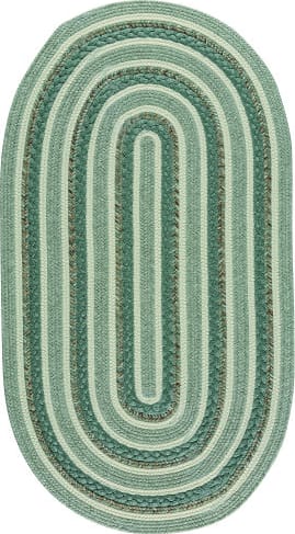 Capel Platform Green 5' 6 Round Braided Rug Capel Platform Green 5' 6 Round Braided Rug
