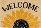 Classic Home Doormat Welcome Sunflower Black Area Rug