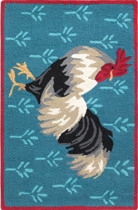 American Dakota High Country Rooster 8ft x 11ft Area Rug in Black