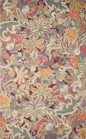 Shaver Floral Light Gray/Dark Brown Area Rug Bayou Breeze Rug Size: Rectangle 9'6 x 13'10