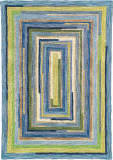 Company C Concentric Squares 18143 Sky Area Rug