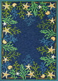 Couristan Outdoor Escape Sea Water Ocean - Aqua Area Rug