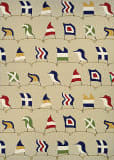 Couristan Outdoor Escape Nautical Flags Sand Area Rug