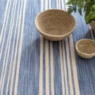 Dash And Albert Cottage Stripe 105486 French Blue Area Rug