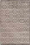 Exquisite Rugs Bamboo Silk Hand Knotted 3291 Ivory - Dark Brown Area Rug