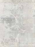 Exquisite Rugs Fine Pure Silk Hand Knotted 4223 Grey - Ivory - Multi Area Rug