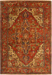 Exquisite Rugs Antique Weave Serapi Hand Knotted 7045 Red Area Rug