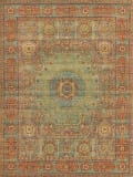 Exquisite Rugs Mamluk Hand Knotted 9404 Green - Light Blue Area Rug