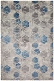 HRI Sunbrella 600 S6-02 Grey - Dark Blue Area Rug