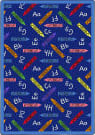 Joy Carpets Playful Patterns Crayons Blue Area Rug