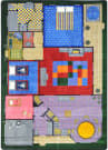 Joy Carpets Kid Essentials Creative Play House Multi Area Rug