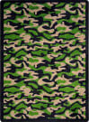 Joy Carpets Kaleidoscope Funky Camo Dark Army Area Rug