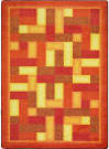 Joy Carpets Kid Essentials Off Beat Orange Area Rug