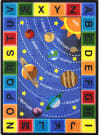 Joy Carpets Kid Essentials Space Alphabet Multi Area Rug