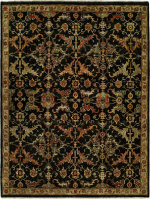 2x3' Wool Hand Knotted Rug, Red/Navy/Gold w Pad – furniturebrokerslakeway