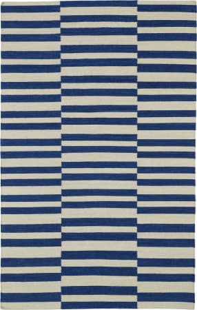 Cotton Navy & White Striped Rug 27.5 x 43 (Oversized 2'x3') – Nanta