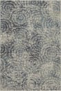 Karastan Expressions Imprinted Blooms Aqua Area Rug