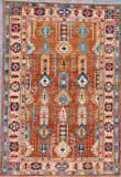 Kashee Royal Kazak Brown - Beige 5'9'' x 8'2'' Rug