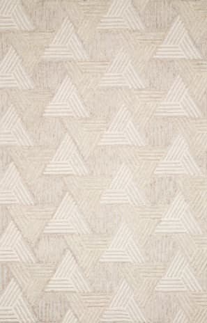 Orly Wool Blend Textured Ivory Rug Swatch 12x18