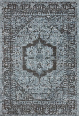 Loloi II Halle HAE-01 Grey Ocean Rug - 3 ft 6 in x 5 ft 6 in