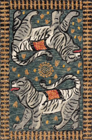 ALAZA Chinese Yin and Yang Tiger Dragon Area Rug for Living Room Bedroom 6'x4' ALAZA Chinese Yin and Yang Tiger Dragon Area Rug for Living Room Bedroom 6'x4'