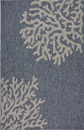 Coastal Blue Handwoven Indoor/Outdoor Rug