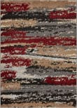 Lr Resources Infinity 81311 Anthra - Burgundy Area Rug